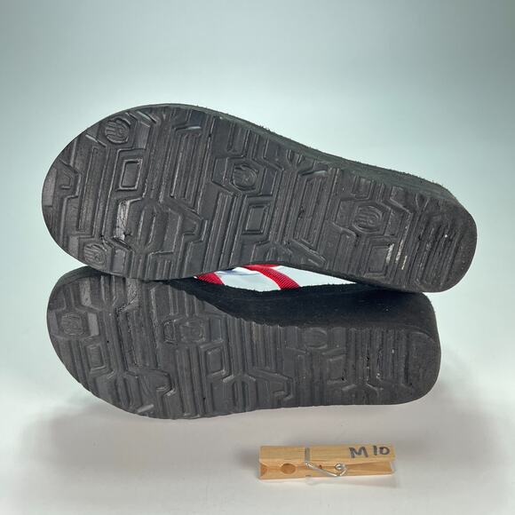 Teva Mush Mandalyn Wedge 2 Red Black Comfort Slip On Thong Sandal Women's Size 7 - Picture 10 of 10